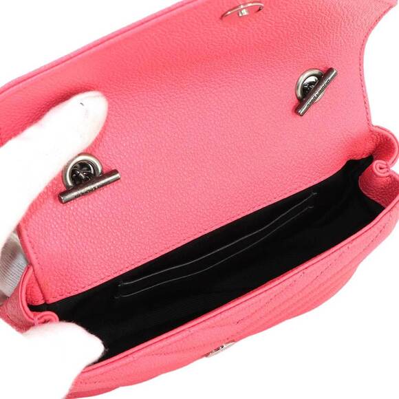 Saint Laurent Baby Chai Chain Shoulder Bag in Pink Leather (399289) - Picture 6 of 10